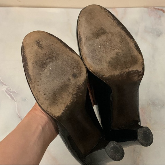 Stuart weitzman black patent leather pump size 7 black heel black pump - Picture 12 of 12